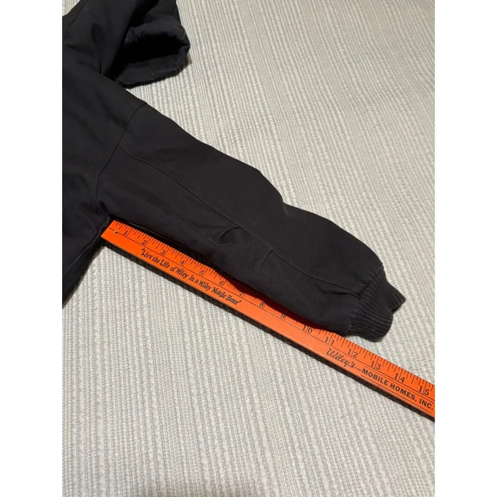 Carhartt Kids Black Quilted Lined Duck Active Jacket XS 6 CP8417